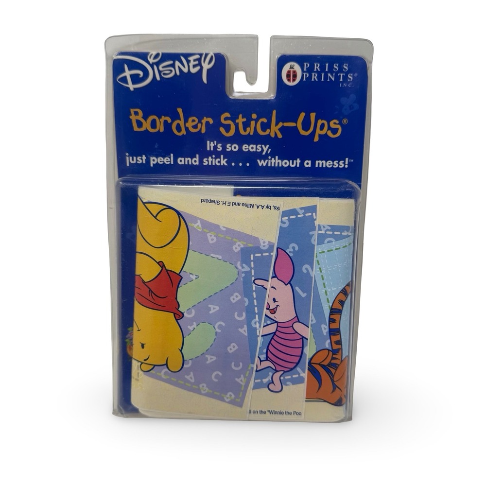 Vintage Disney Winnie the Pooh Border Stick-Ups Priss Prints Wall Decals NEW